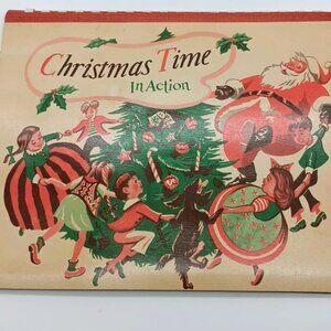 1949 Christmas Time In Action Vintage Pop-up 3D Book Walter Phillips William Til